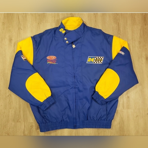 Vintage Nascar Jeff Gordon Nutmeg Racing Jacket Mens Size XL DuPont Racing NEW - Picture 2 of 11
